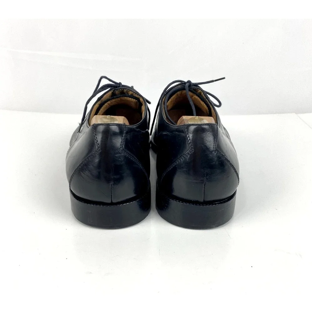 Pronto Uomo Leather Oxfords Mens 13 M Black Flexible Cap Toe Comfort All Leather